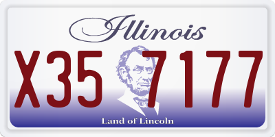 IL license plate X357177