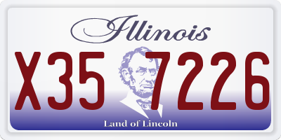 IL license plate X357226
