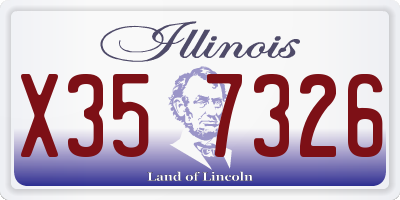 IL license plate X357326