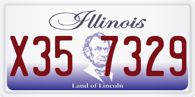 IL license plate X357329