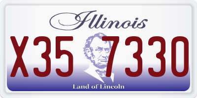 IL license plate X357330