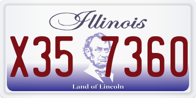 IL license plate X357360