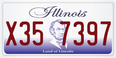 IL license plate X357397