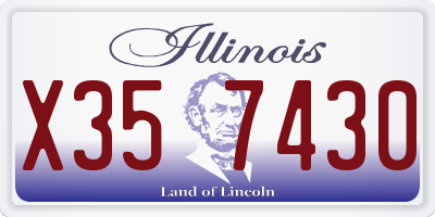 IL license plate X357430