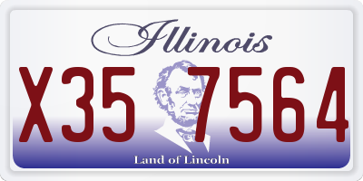 IL license plate X357564