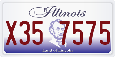 IL license plate X357575