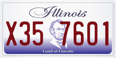 IL license plate X357601