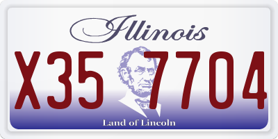 IL license plate X357704