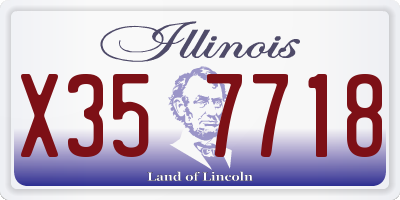 IL license plate X357718