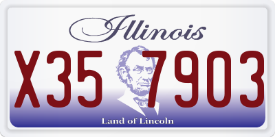 IL license plate X357903