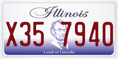 IL license plate X357940