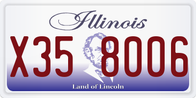 IL license plate X358006