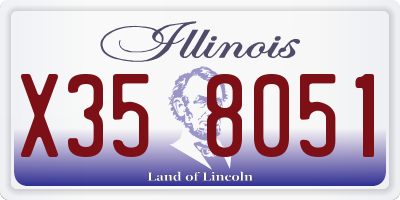 IL license plate X358051