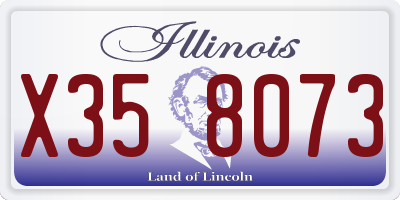 IL license plate X358073