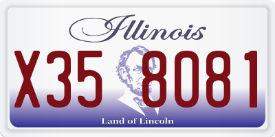 IL license plate X358081
