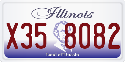 IL license plate X358082