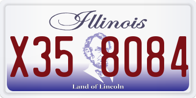 IL license plate X358084
