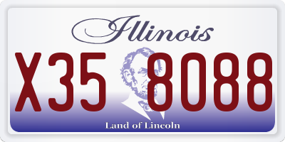 IL license plate X358088