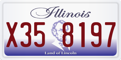 IL license plate X358197