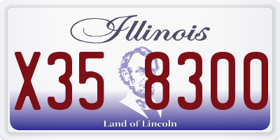 IL license plate X358300