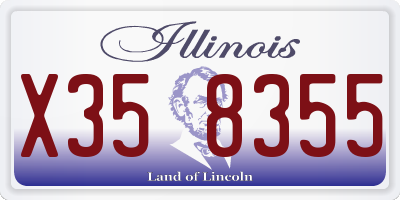 IL license plate X358355