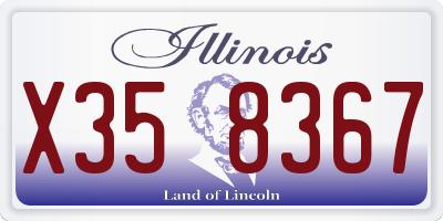 IL license plate X358367