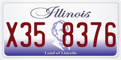 IL license plate X358376