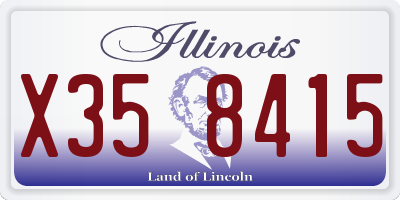 IL license plate X358415