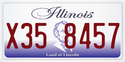 IL license plate X358457