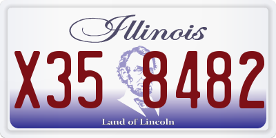 IL license plate X358482