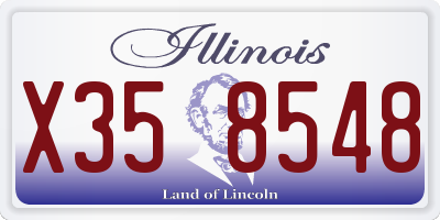 IL license plate X358548