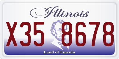IL license plate X358678