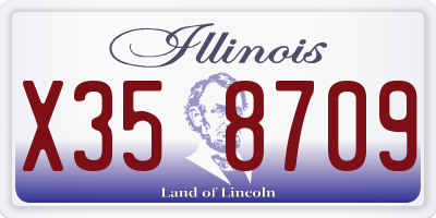 IL license plate X358709