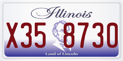 IL license plate X358730