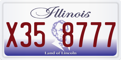 IL license plate X358777