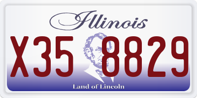 IL license plate X358829