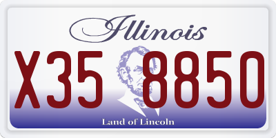 IL license plate X358850