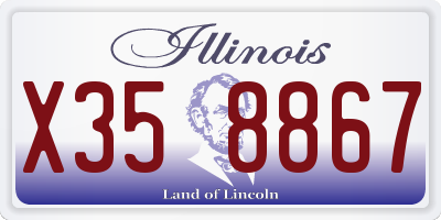 IL license plate X358867