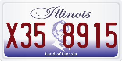 IL license plate X358915