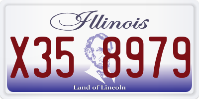 IL license plate X358979