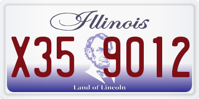 IL license plate X359012