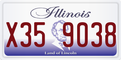 IL license plate X359038