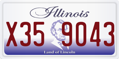 IL license plate X359043