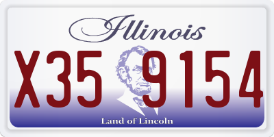 IL license plate X359154