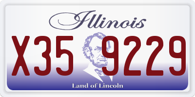 IL license plate X359229