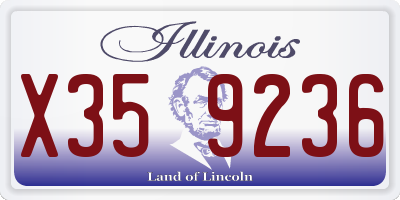 IL license plate X359236