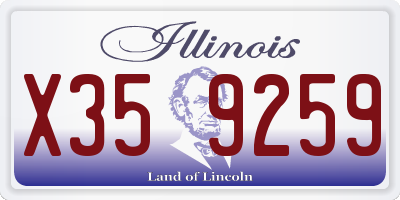 IL license plate X359259