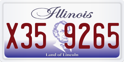 IL license plate X359265