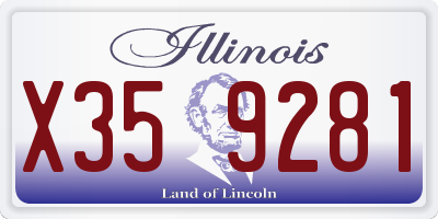 IL license plate X359281