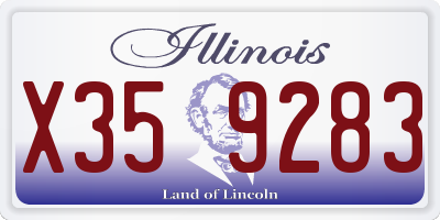 IL license plate X359283
